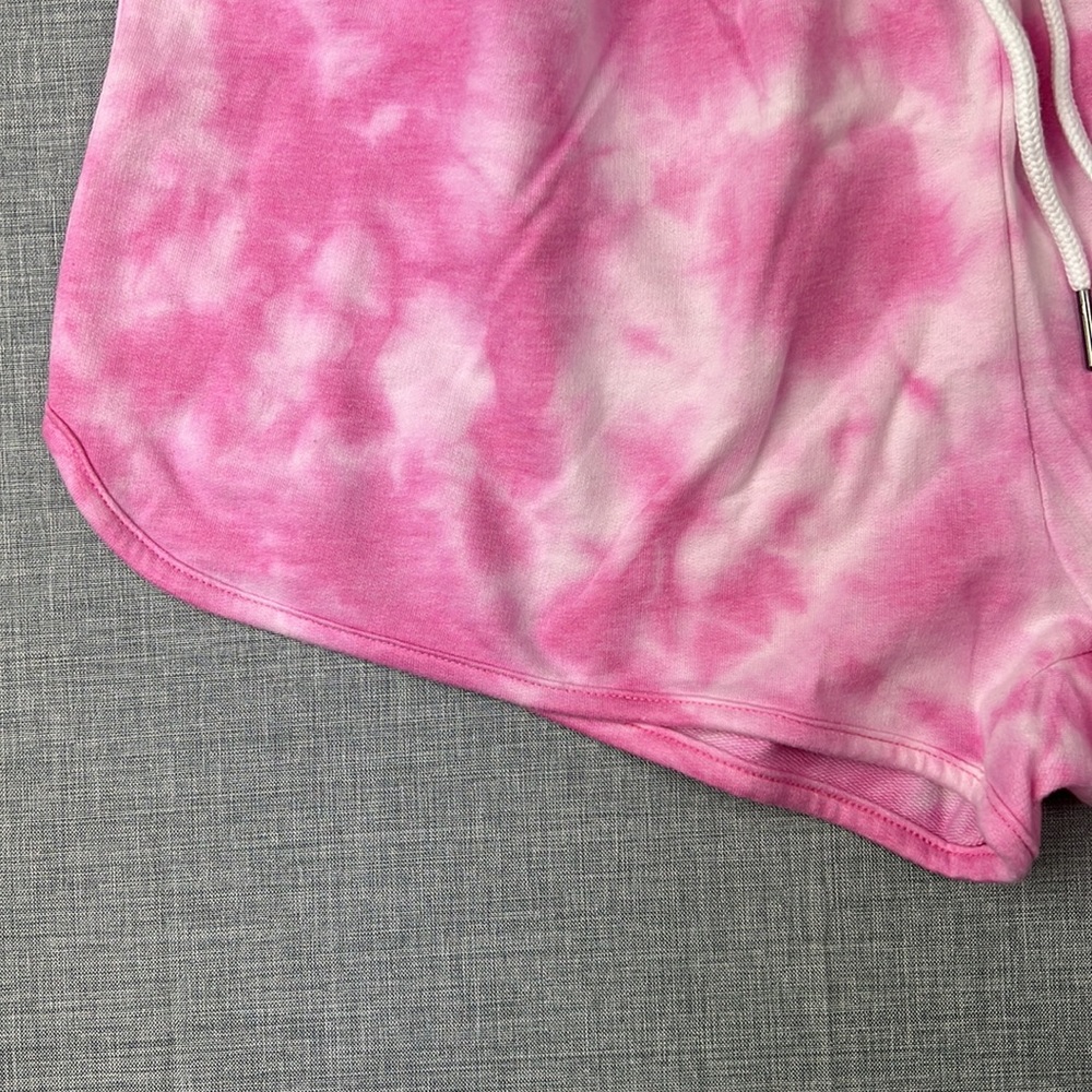 Pink & White Tie Dye Drawstring Shorts by Jessica Simpson Size Large - Picture 4 of 5